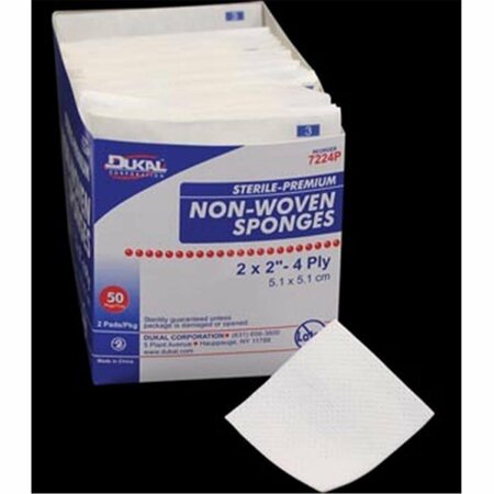 DUKAL Sterile- Premium Sponge- 3 in. x 3 in.- 4-ply 7334P
